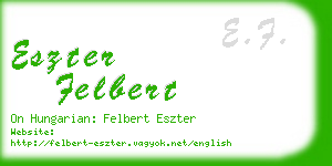 eszter felbert business card